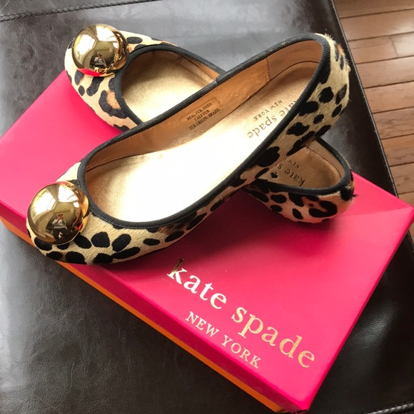 kate spade Shoes - Kate Spade calf fur leopard flats